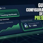 Interfaz estilizada del panel de Google Ads mostrando el estado de seguimiento de conversiones verificado y control de presupuesto.